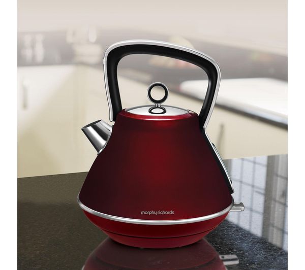 Buy MORPHY RICHARDS Evoke One Traditional Kettle Red Free Delivery
