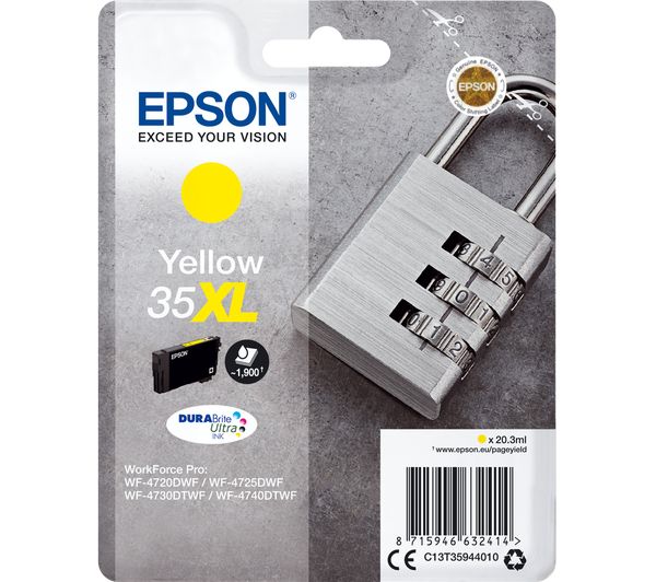 Epson 35 Padlock Xl Yellow Ink Cartridge