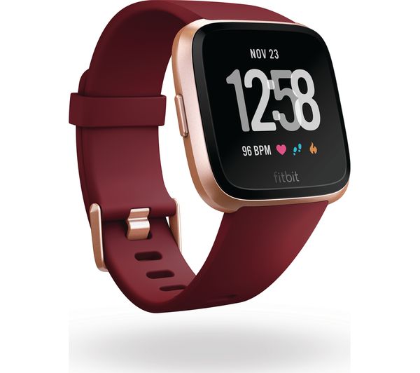 fitbit versa white and rose gold