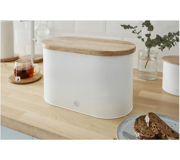 Buy SWAN Nordic Bread Bin Cotton White Free Delivery Currys