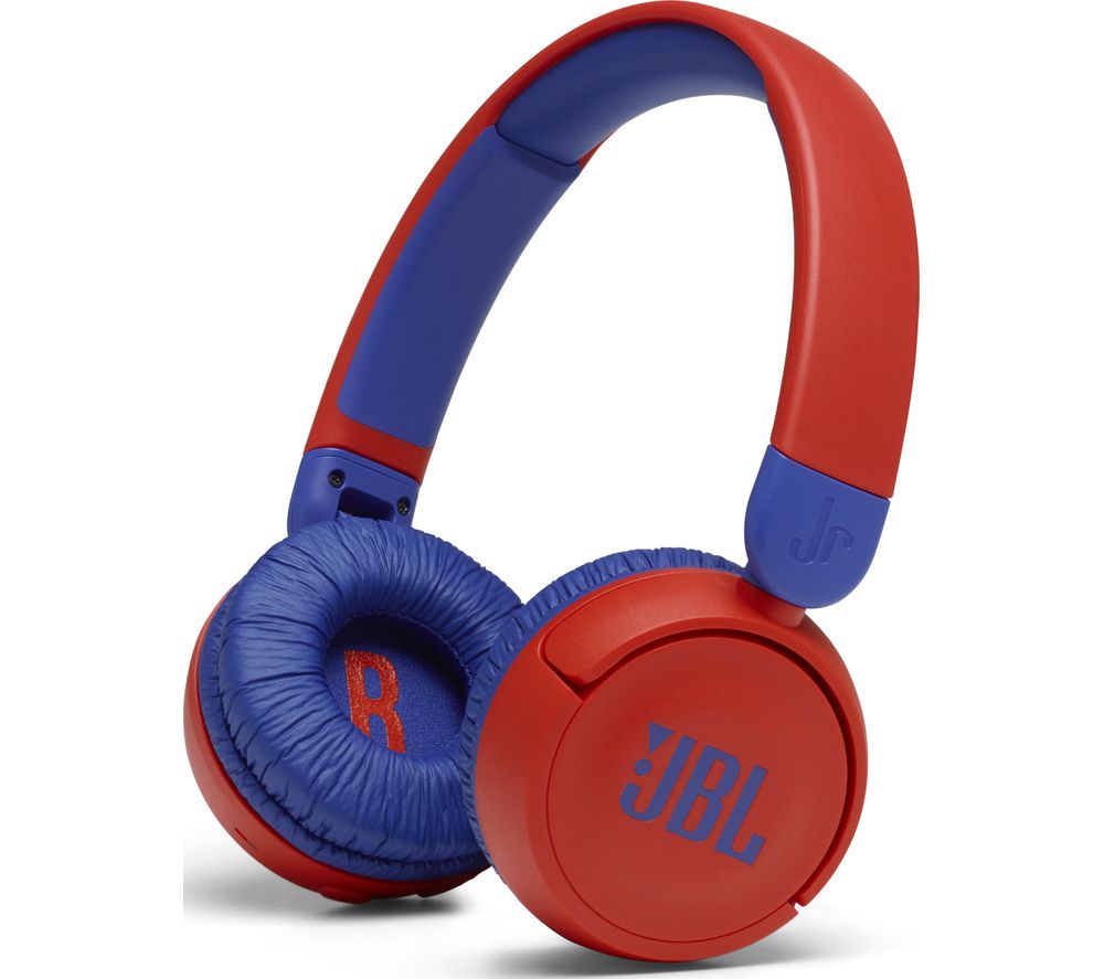 JBL Jr310BT Wireless Bluetooth Kids Headphones - Red & Blue, Red