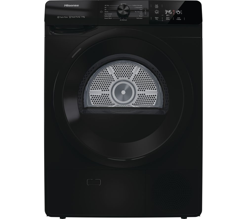 HISENSE Essential DHGE901B 9 kg Heat Pump Tumble Dryer - Black