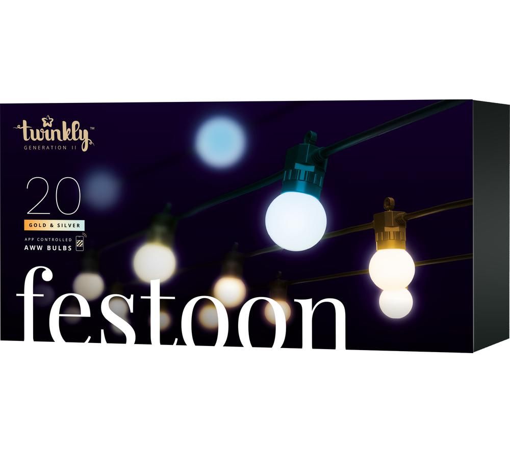 Festoon Generation II Smart AWW LED Light String - 20 Bulbs