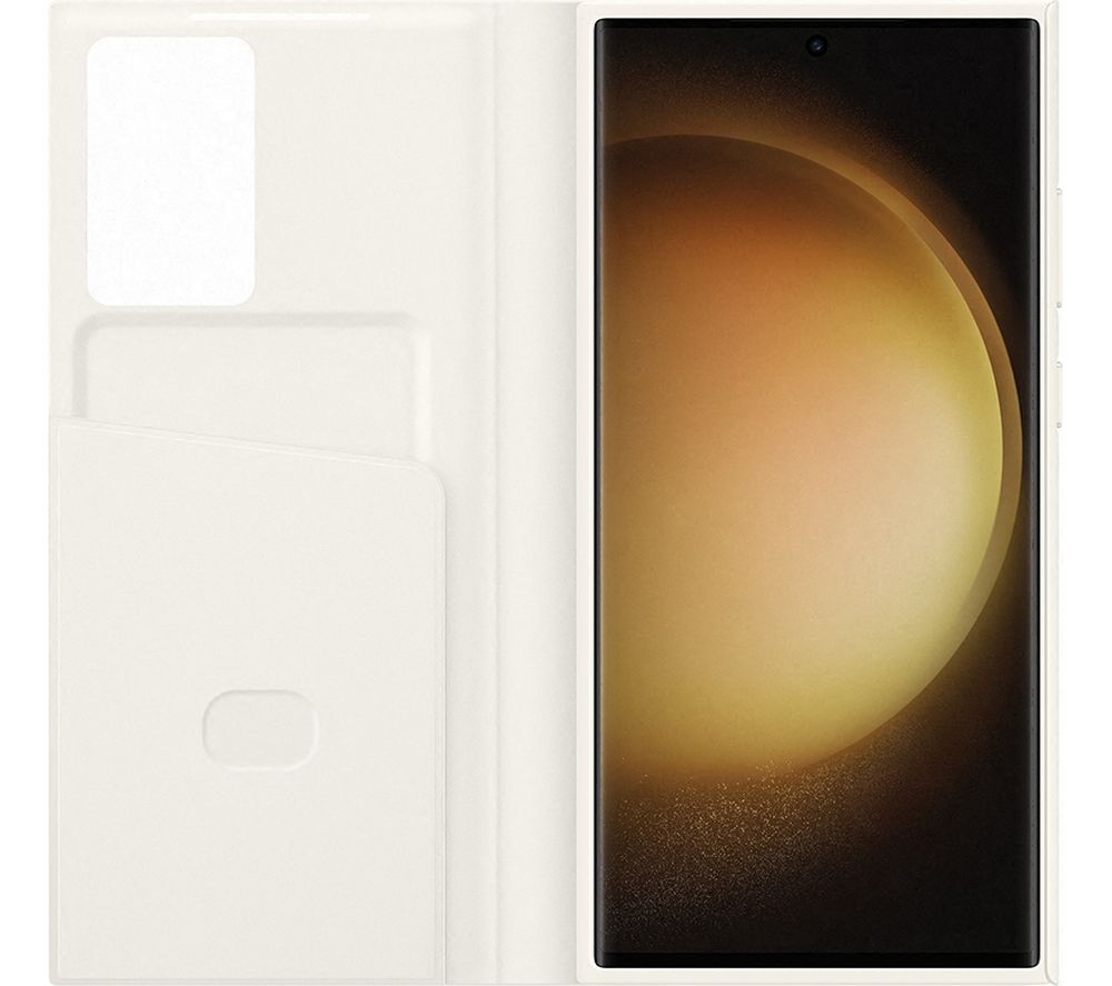 Galaxy S23 Ultra Smart View Wallet Case - Cream