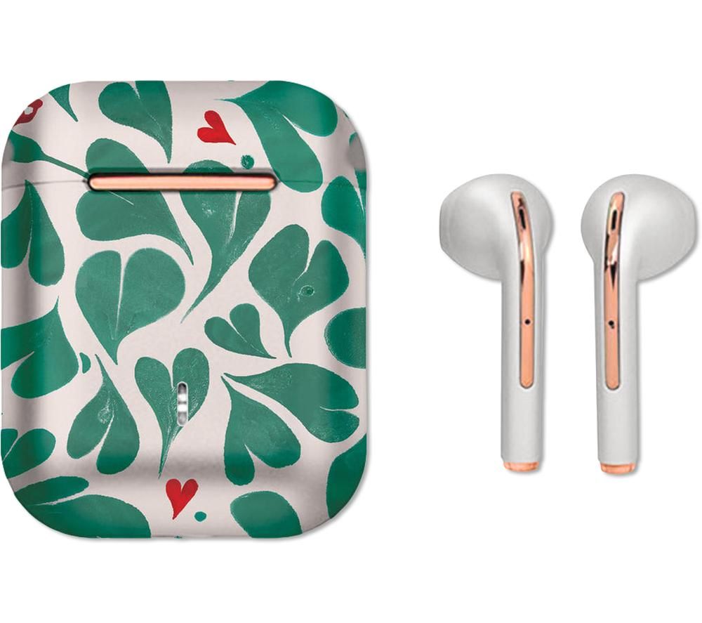 Wren Wireless Bluetooth Earbuds - Cath Kidston Marble Hearts Green