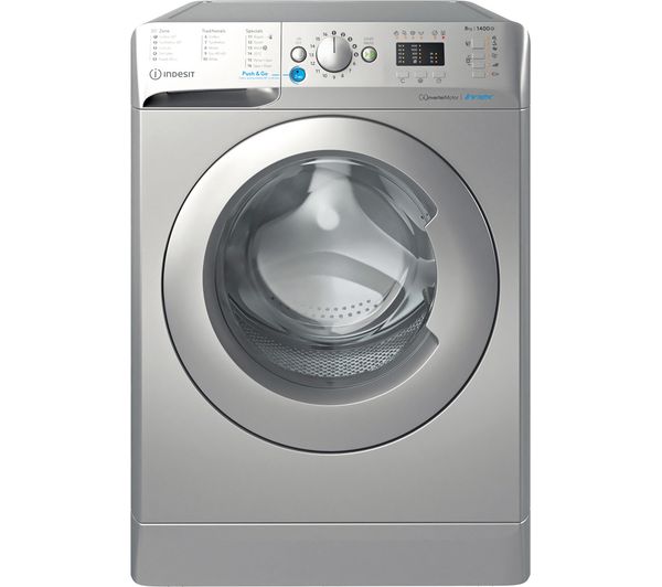 Image of INDESIT BWA 81485X S UK N 8 kg 1400 Spin Washing Machine - Silver
