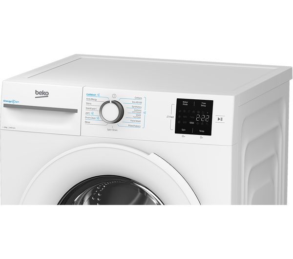 BEKO EnergySpin BM3WT3841W 8 kg 1400 Spin Washing Machine - White ...