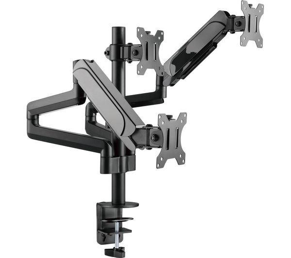 Essentials Triple Spring Tilt Swivel 27 Monitor Mount Black