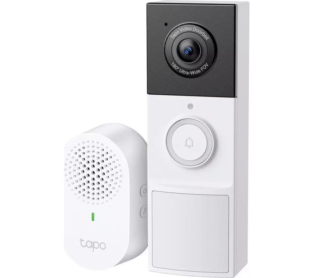 Tapo D210 2K 3 MP WiFi Video Doorbell with Chime - White