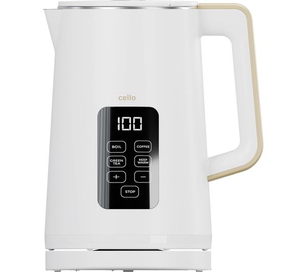 Cello Ke185 Electric Jug Kettle Pebble White