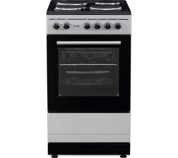 LOGIK LFSE50S25 50 cm Electric Solid Plate Cooker - Silver