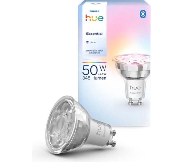 PHILIPS HUE Essential Colour Smart LED Bulb - GU10