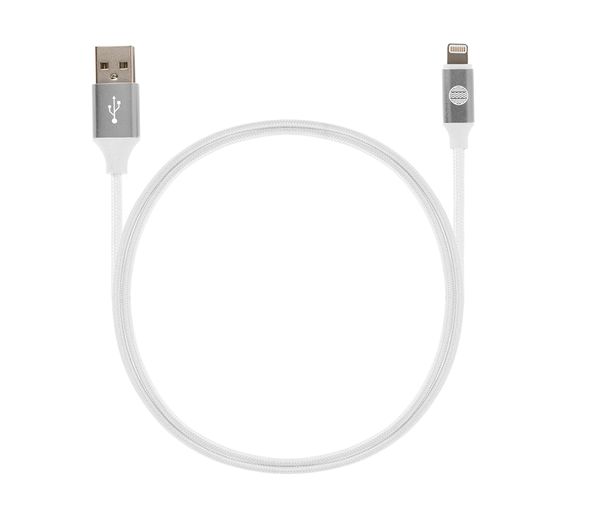 An image of OUR PURE PLANET OPP008 Braided USB to Lightning Cable - 1.2 m, White