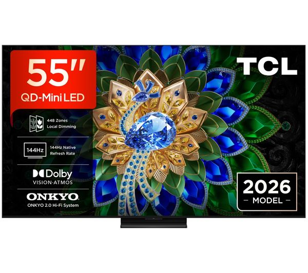 An image of TCL A400U 55" Premium Wallpaper QD-Mini LED 4K HDR Smart Google TV 2026 - 55A400U-UK