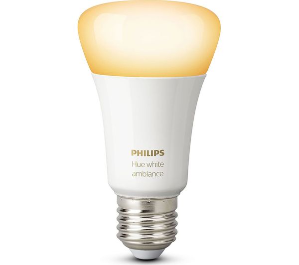 PHILIPS Hue White Ambiance Wireless Bulb - E27, White