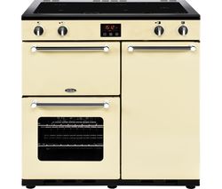 BELLING Kensington 90 cm Electric Induction Range Cooker - Cream & Chrome