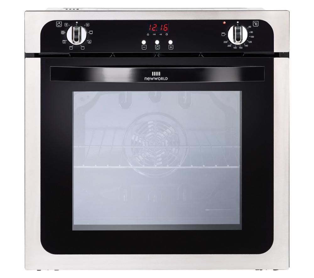 NEW WORLD NW602MF STA Electric Oven – Black & Stainless Steel, Stainless Steel