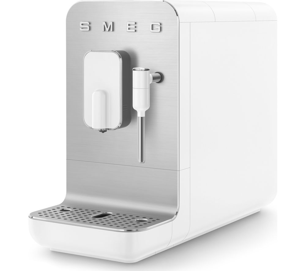 SMEG BCC02WHMUK Bean to Cup Coffee Machine Matte White Fast Delivery Currysie