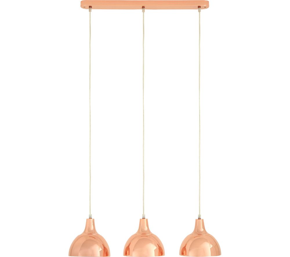 by Premier Jasper 3 Pendant Ceiling Light - Copper