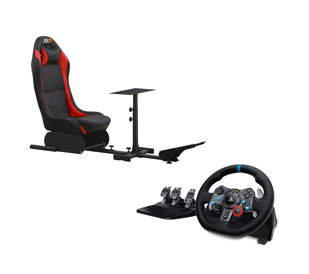Firebase 22 Cockpit Seat & Logitech Driving Force G29 Wheel & Pedals Bundle - PlayStation & PC