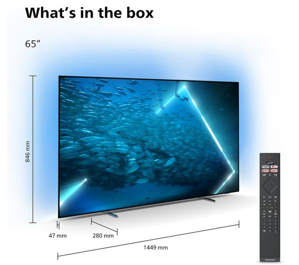 8718863019221 - PHILIPS Ambilight 55OLED754/12 55 Smart 4K Ultra HD HDR  OLED TV - Currys Business