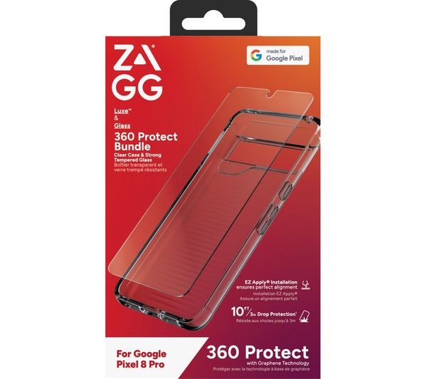100512493 ZAGG Pixel 8 Pro Luxe Case & Screen Protector Bundle