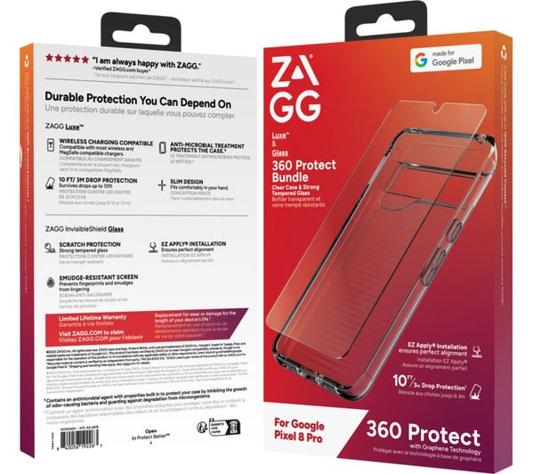 100512493 ZAGG Pixel 8 Pro Luxe Case & Screen Protector Bundle