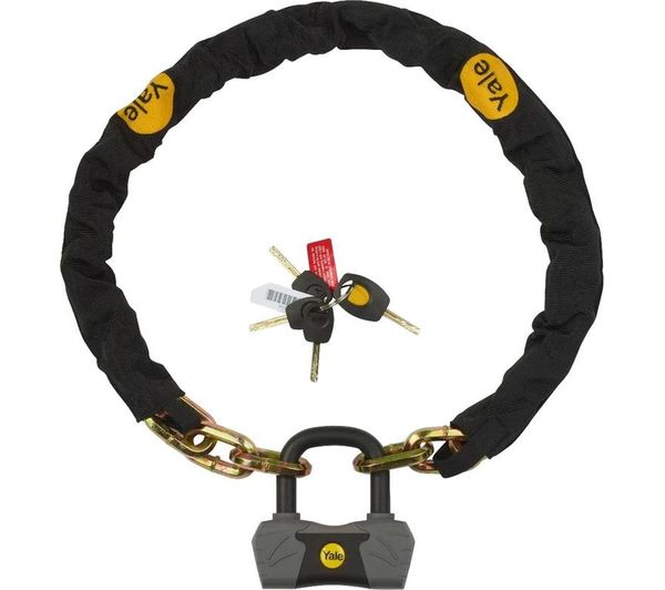YALE YCL3/10/110/1 Chain & Lock - Gold, Black & Grey