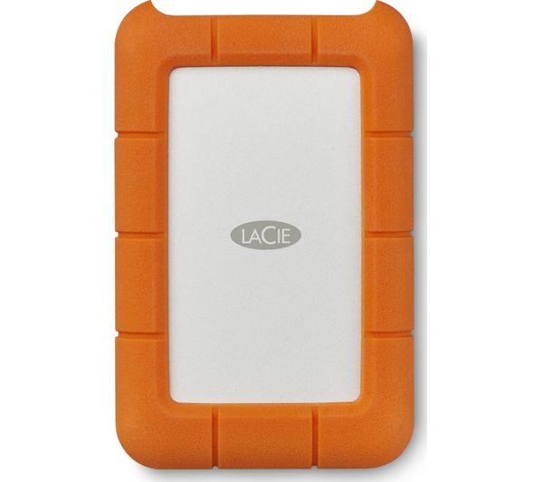 An image of LACIE Rugged Portable Hard Drive - 2 TB, Orange