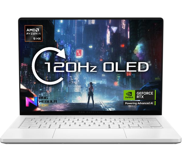 An image of ASUS ROG Zephyrus G14 14" Gaming Laptop, Copilot+ PC - AMD Ryzen AI 9, RTX 5060, 1 TB SSD