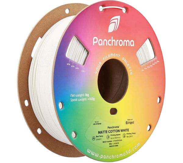 An image of POLYMAKER Panchroma 3D Printing Filament - Cotton White