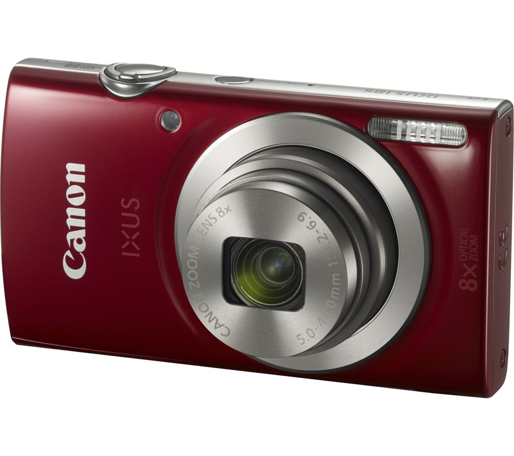 Buy CANON IXUS 185 Compact Camera Red + Ultra Plus Class 10 SDHC Memory Card 16 GB Free