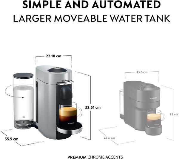 11388 NESPRESSO by Magimix Vertuo Plus 11388 Pod Coffee Machine with