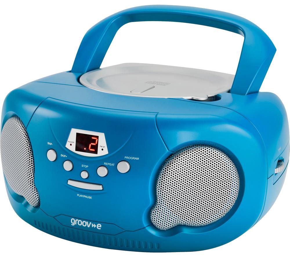 GROOV-E Original Boombox GV-PS733 Portable FM/AM Boombox - Blue, Blue GROOV-E Original Boombox GV-PS733 Portable FM/AM Boombox - Blue, Blue