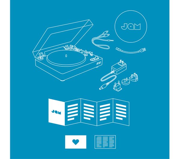 HXTT400BKA JAM Spun Out HXTT400BK Belt Drive Bluetooth Turntable