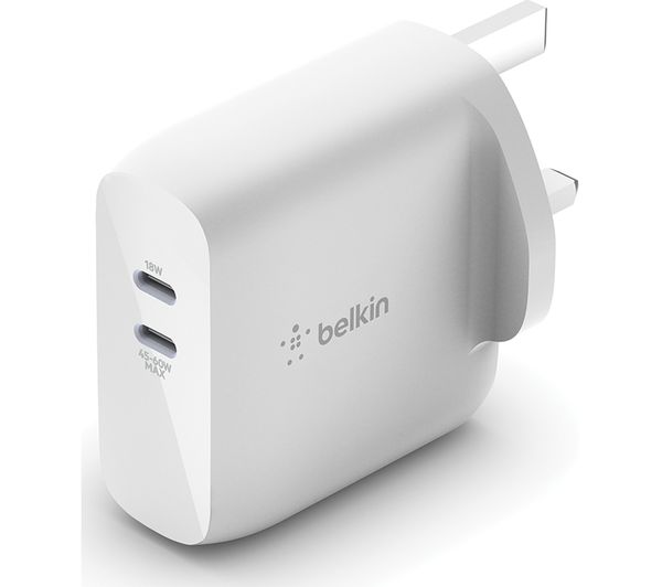 WCH003MYWH - BELKIN 63 W Dual USB-C Wall Charger - Currys Business