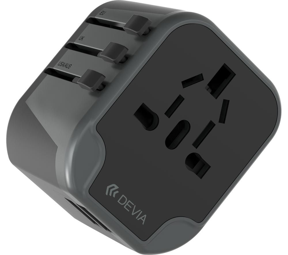 DEVIA Travel USB Universal Plug Charger - Black