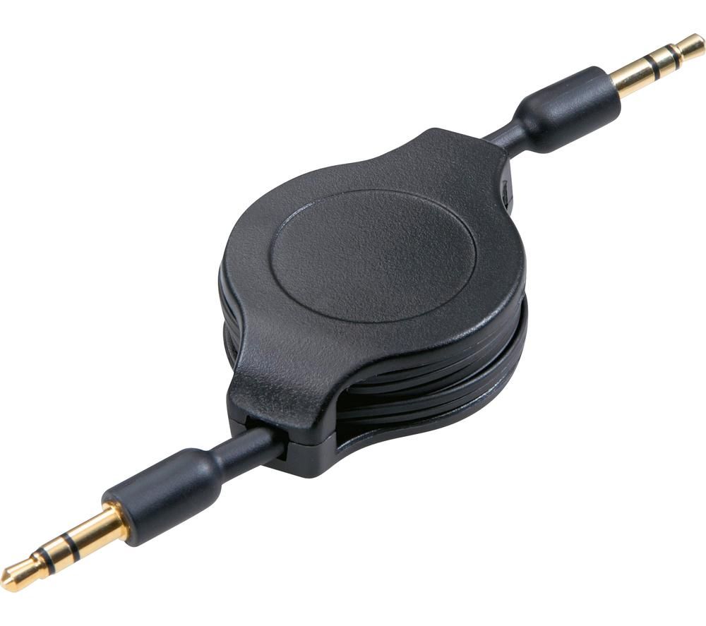 VIVANCO 46215 3.5 mm Retractable Aux Cable - 1.1 m