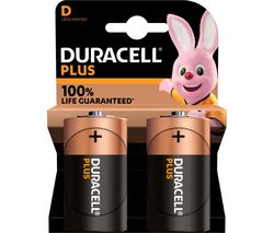 Plus D Alkaline Batteries - Pack of 2