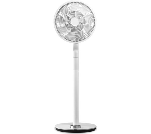 Duux Whisper Flex Ultimate Dxcf15uk 138” Smart Cordless Pedestal Fan With Battery Pack White