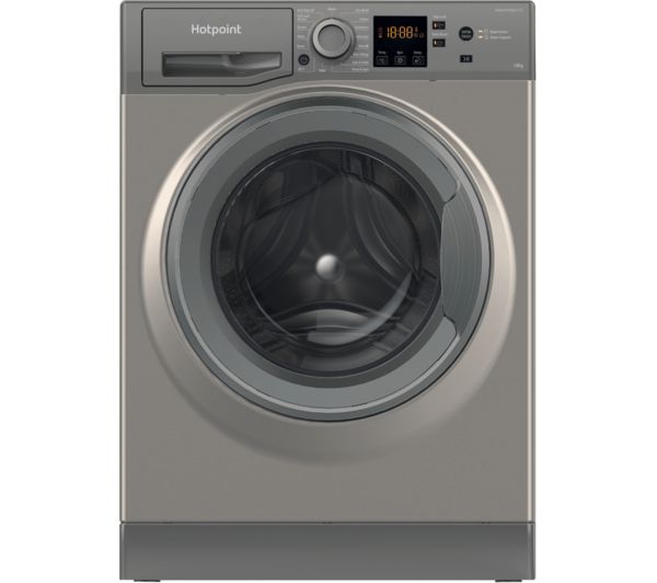 Image of HOTPOINT NSWM 1045C GG UK N 10 kg 1400 Spin Washing Machine - Graphite