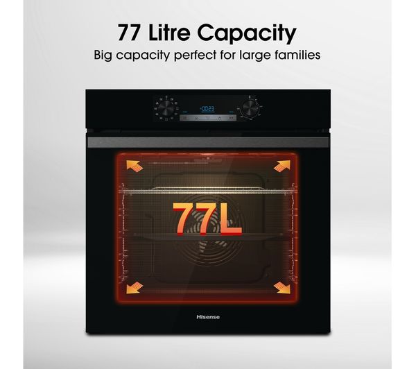 BI64211PB HISENSE AirFry BI64211PB Electric Pyrolytic Oven Black