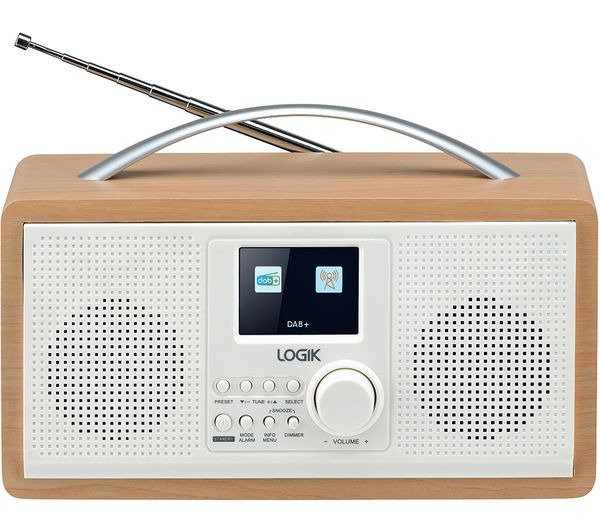 Logik L45dabw23 Portable Dab Fm Radio White Brown