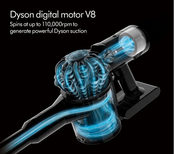 DYSON V8 Total Clean Cordless Vacuum Cleaner - Nickel & Black
