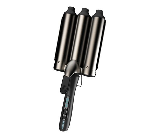 An image of REVAMP Boho Beach Waver XL Professional Ceramic Waver - Black