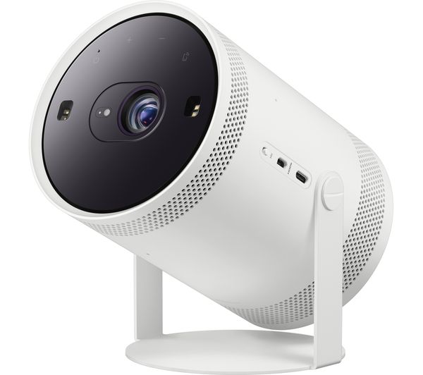 Image of SAMSUNG The Freestyle (2nd Gen) SP-LFF3CLAXXXU Smart Full HD TV Projector with Amazon Alexa & Bixby - White