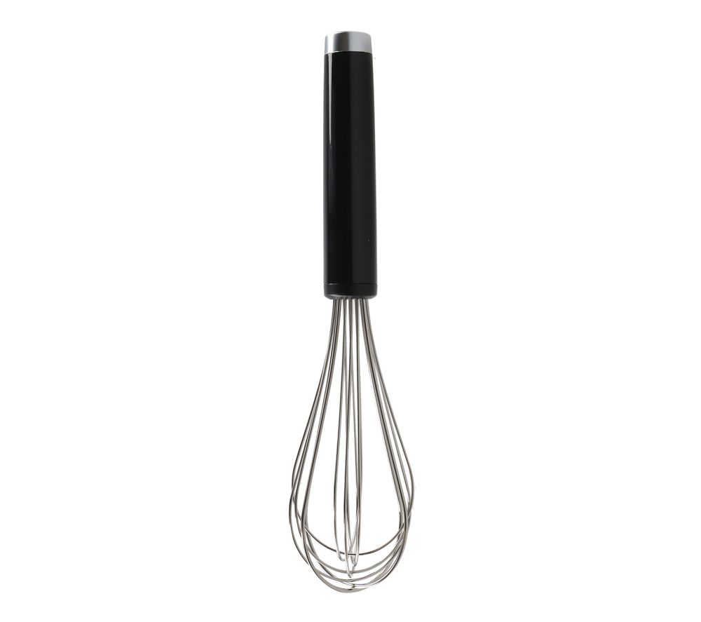 Stainless Steel Manual Hand Whisk - Black