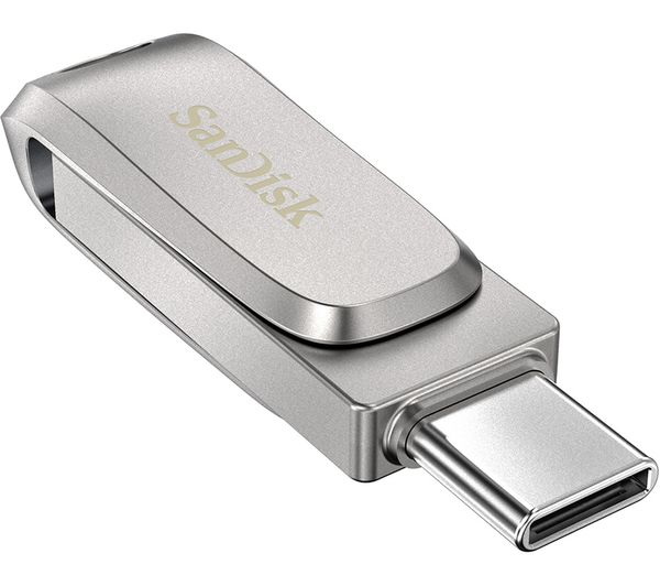 SANDISK Ultra USB Type-C & USB 3.2 Dual Memory Stick - 64 GB, Silver
