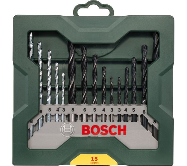Bosch Mixed Mini X Line Drill Set 15 Piece Set Bosch Mixed Mini X Line Drill Set 15 Piece Set