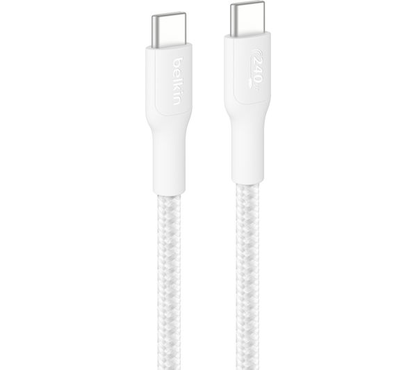 An image of BELKIN USB Type-C Braided Cable - 1m, White